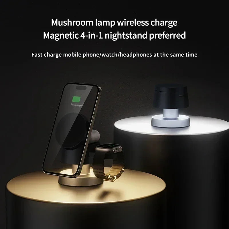 4 in 1 Magnetic Wireless Charging Night Lamp